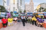 The nine teams appearing on The Great Food Truck Race: David vs Goliath (Image via Getty)